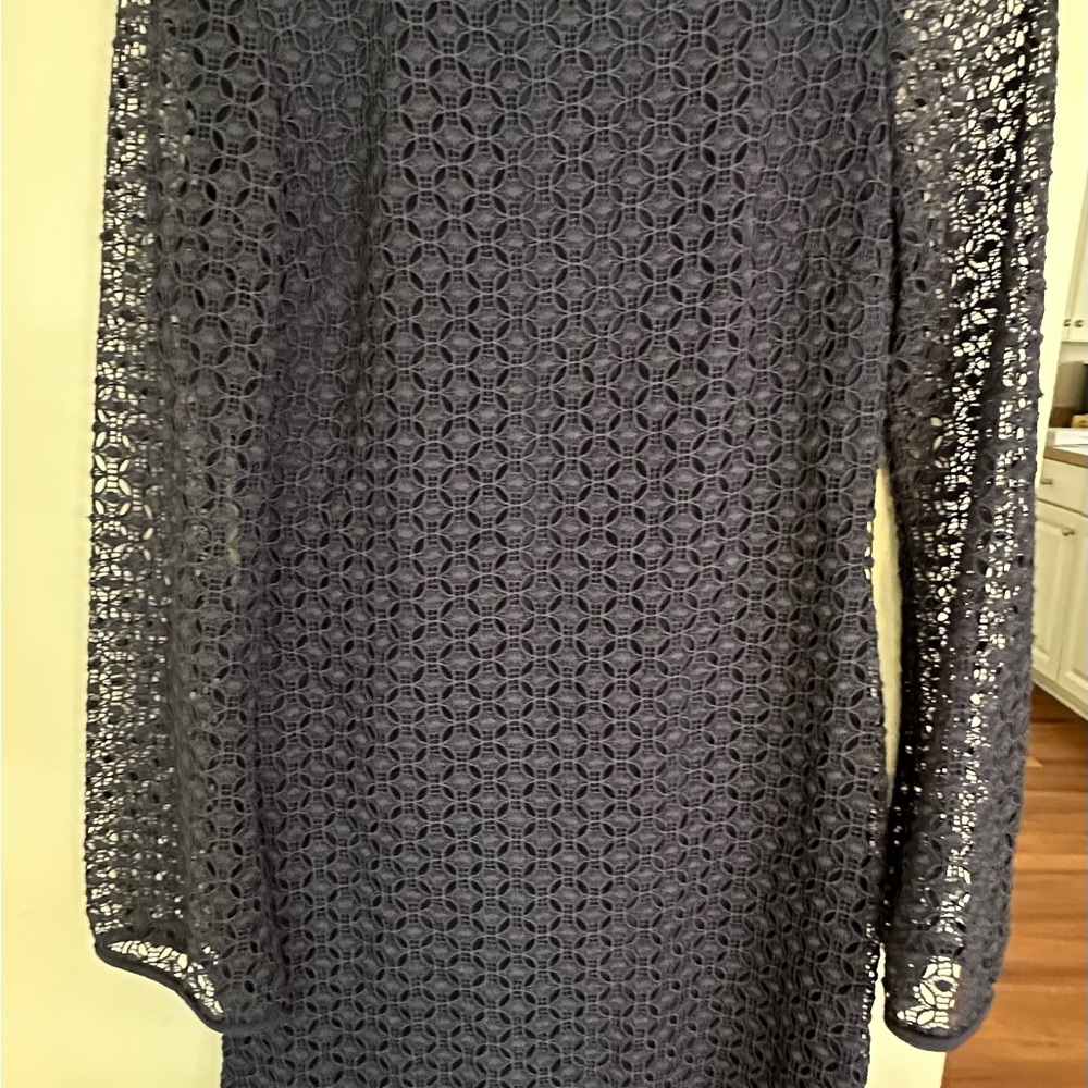 Ralph Lauren Navy Lace Long Sleeve Dress